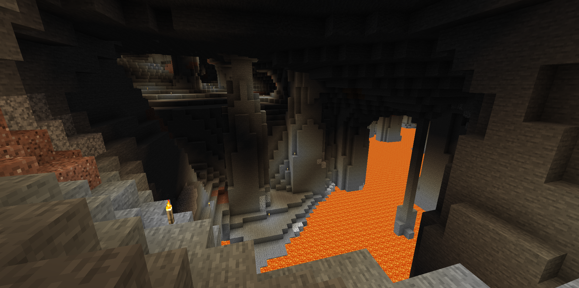 Image of caves with lava